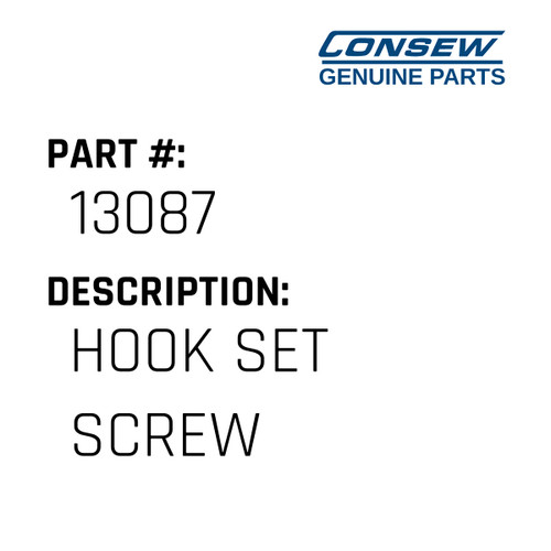 Hook Set Screw - Consew #13087 Genuine Consew Part
