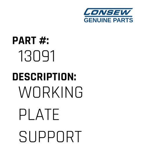 Working Plate Support - Consew #13091 Genuine Consew Part