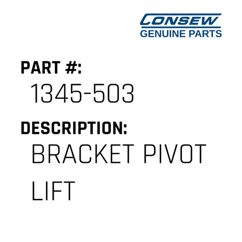 Bracket Pivot Lift - Consew #1345-503 Genuine Consew Part