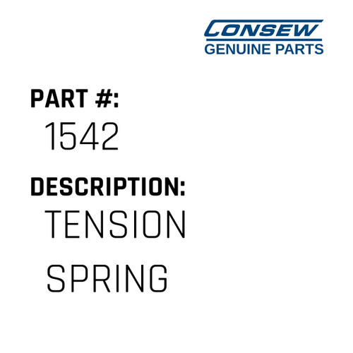Tension Spring - Consew #1542 Genuine Consew Part