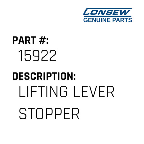 Lifting Lever Stopper - Consew #15922 Genuine Consew Part