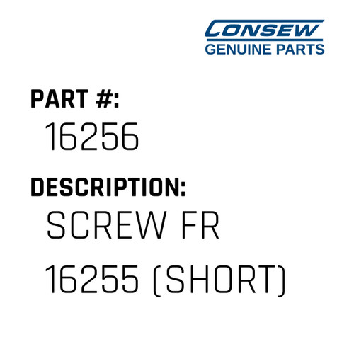 Screw Fr 16255 - Consew #16256 Genuine Consew Part