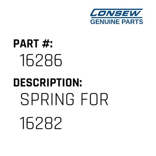 Spring For 16282 - Consew #16286 Genuine Consew Part