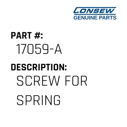 Screw For  Spring - Consew #17059-A Genuine Consew Part