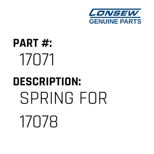 Spring For 17078 - Consew #17071 Genuine Consew Part