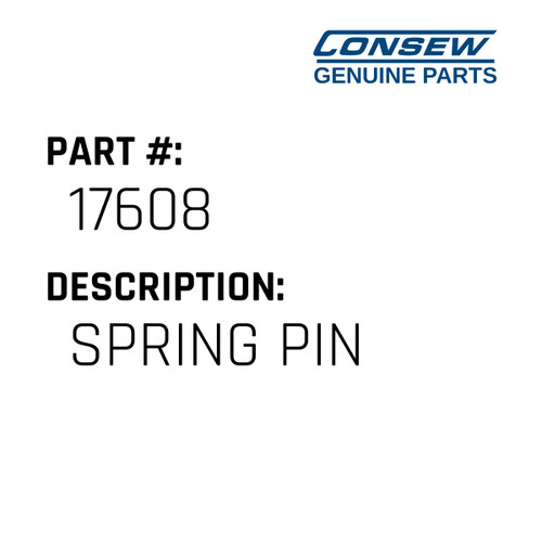 Spring Pin - Consew #17608 Genuine Consew Part