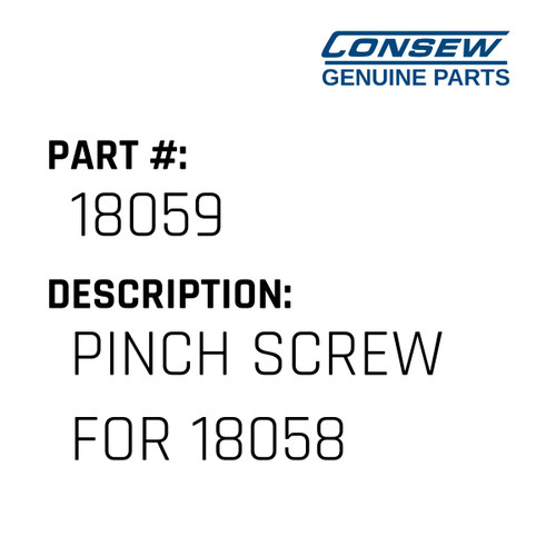 Pinch Screw For 18058 - Consew #18059 Genuine Consew Part