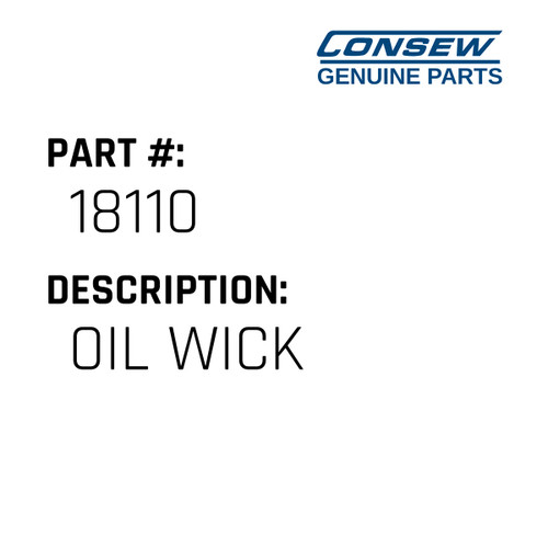 Oil Wick - Consew #18110 Genuine Consew Part