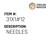 Needles - Organ Needle #31X1#12