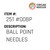 Ball Point Needles - Organ Needle #251 #00BP