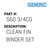 Clean Fin Binder Set - Generic #S60 3/4CG