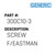 Screw F/Eastman - Generic #300C10-3