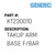 Takup Arm Base F/Bar - Generic #KT230010