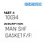 Main Shf Gasket F/Fi - Generic #10094