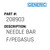 Needle Bar F/Pegasus - Generic #208903