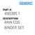 Raw Edg Binder Set - Generic #490385 1
