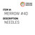 Needles - Organ Needle #MERROW #4D