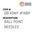 Ball Point Needles - Organ Needle #DB-K5NY #14BP