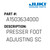 Presser Foot Adjusting Screw - Juki #A1503634000