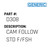 Cam Follow Std F/Fsh - Generic #D308