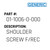 Shoulder Screw F/Rec - Generic #01-1006-0-000