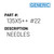 Needles - Generic #135X5++ #22