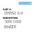 Tape Edge Binder - Generic #259552 3/4