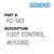 Foot Control W/Cord - Generic #FC-143