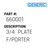 3/4  Plate F/Porter - Generic #660001