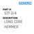 Long Core Hemmer - Generic #S77 3/4