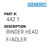 Binder Head F/Adler - Generic #442 1