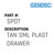 Tan Sml Plast Drawer - Generic #SPDT