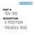 3 Position Treadle Rod - Generic #TDV-105