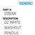 Dz White Washout Pencils - Generic #D783W