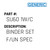 Binder Set F/Un Spec - Generic #SU60 1W/C