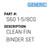 Clean Fin Binder Set - Generic #S60 1-5/8CG