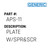Plate W/Spr&Scr - Generic #APS-11