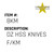 Dz Hss Knives F/Km - Gold Star #8KM