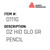 Dz Hid Glo Gr Pencil - Avery-Dennison #D111G