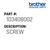 Screw - Genuine Japan Brother Sewing Machine Part #103408002