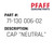 Cap "Neutral" - Original Pfaff Spare Part Number 71-130 006-02