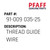 Thread Guide Wire - Original Pfaff Spare Part Number 91-009 035-25