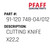 Cutting Knife X22,2 - Original Pfaff Spare Part Number 91-120 748-04/012