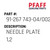 Needle Plate 1,2 - Original Pfaff Spare Part Number 91-267 743-04/002