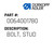Bolt, Stud For Dürkopp Adler Original Part Number 0064 001780