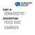 Feed Doc Carrier For Dürkopp Adler Original Part Number 0066 002170