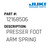 Presser Foot Arm Spring - Juki #12168506 Genuine Juki Part