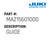 Guide - Juki #MAZ15601000 Genuine Juki Part
