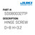 Hinge Screw D=8 H=3.2 - Juki #SD0800327TP Genuine Juki Part