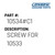 Screw For 10533 - Consew #10534#C1 Genuine Consew Part